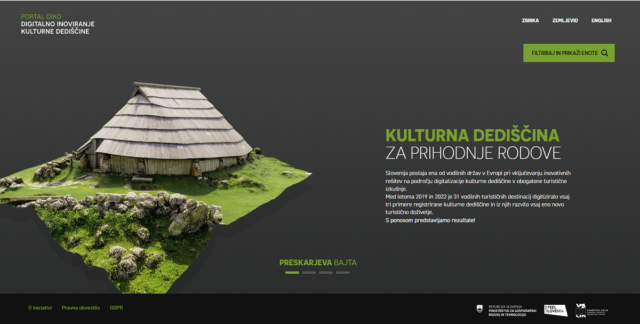 Spletni portal ponuja kar 118 3D modelov slovenske kulturne dediščine, številne kratke filme, 360-stopinjske fotografije, 360-stopinjske videe in druga multimedijska gradiva.