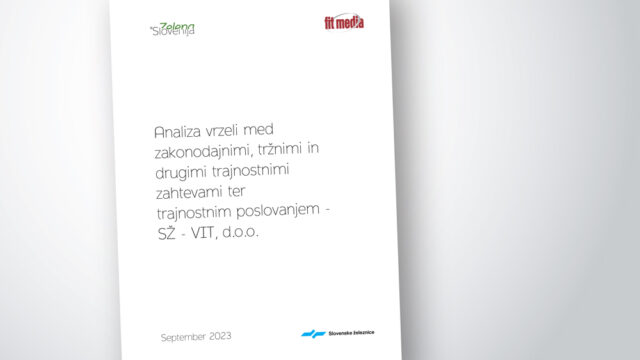 Analiza vrzeli med zakonodajnimi trznimi in drugimi trajnostnimi zahtevami ter trajnostnim poslovanjem SZ VIT d.o.o. naslovna